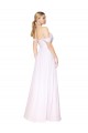 White A-Line High Neck Long Formal Dress