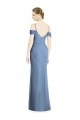 Open Back Dusty Blue A-Line Jewel Long Formal Dress