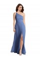 Windsor Blue A-Line One Shoulder Long Formal Dress