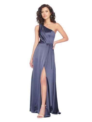 Cheap Dusk A-Line One Shoulder Long Formal Dress UK