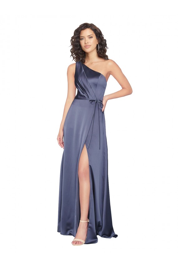 Dusk A-Line One Shoulder Long Formal Dress