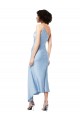 Light Sky Blue A-Line One Shoulder Midi Length Formal Dress