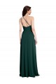 Open Back Midnight Green A-Line One Shoulder Long Formal Dress