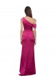 Fuchsia A-Line One Shoulder Long Formal Dress