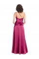 Open Back Fuchsia A-Line One Shoulder Long Formal Dress