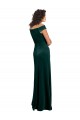 Dark Green A-Line Square Neck Long Formal Dress