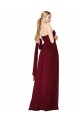 Burgundy A-Line Strapless Long Formal Dress