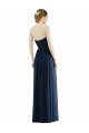 Dark Navy A-Line Strapless Long Formal Dress