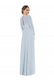 Keyhole Back Sea Glass A-Line Strapless Long Formal Dress