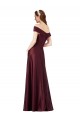 Burgundy Gold A-Line Strapless Long Black Tie Formal Dress