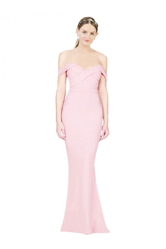 Low Back Pink A-Line Strapless Long Formal Dress