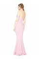 Low Back Pink A-Line Strapless Long Formal Dress