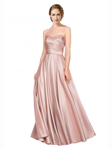 Cheap Low Back A-Line Strapless Long Black Tie Formal Dress UK