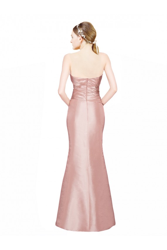 Low Back A-Line Strapless Long Formal Dress