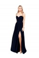 Dark Navy A-Line Sweetheart Long Formal Dress