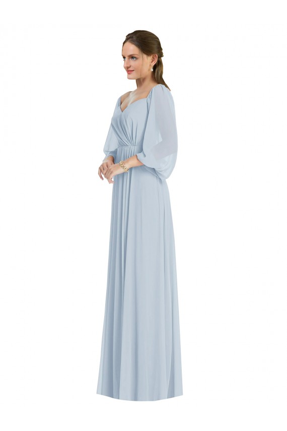 Sea Glass A-Line Sweetheart Long Formal Dress