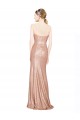 Low Back Rose Gold A-Line Sweetheart Long Formal Dress