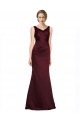 Low Back Burgundy A-Line V-Neck Long Black Tie Formal Dress