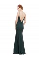 V-Back Pink A-Line V-Neck Long Formal Dress
