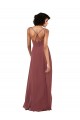Open Back Black Column V-Neck Long Formal Dress