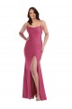 Tie Back Fuchsia Mermaid Cowl Neck Long Formal Plus Size Formal Dress