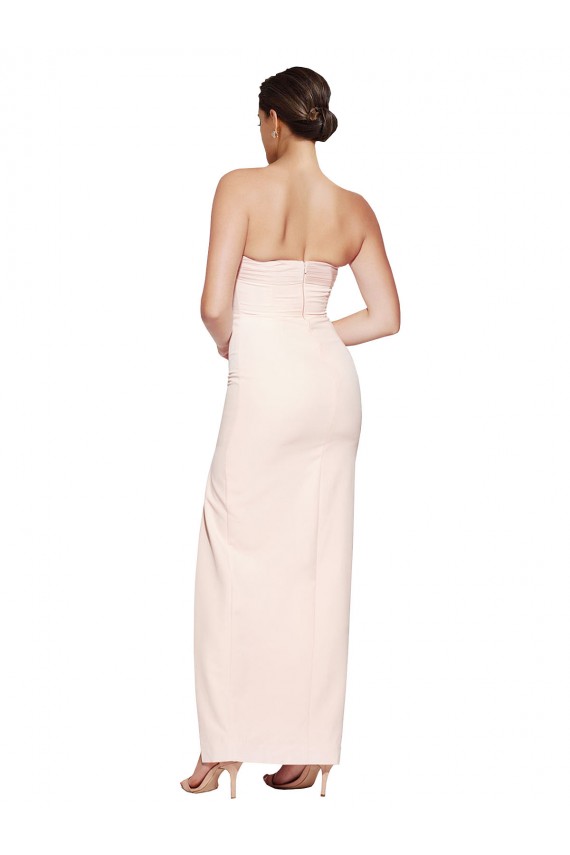 Low Back Mermaid Cowl Neck Long Formal Dress