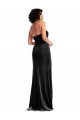 Low Back Black Mermaid Halter Neck Long Formal Dress