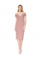 Dusty Pink Mermaid High Neck Knee Length Black Tie Formal Dress
