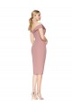 Dusty Pink Mermaid High Neck Knee Length Black Tie Formal Dress