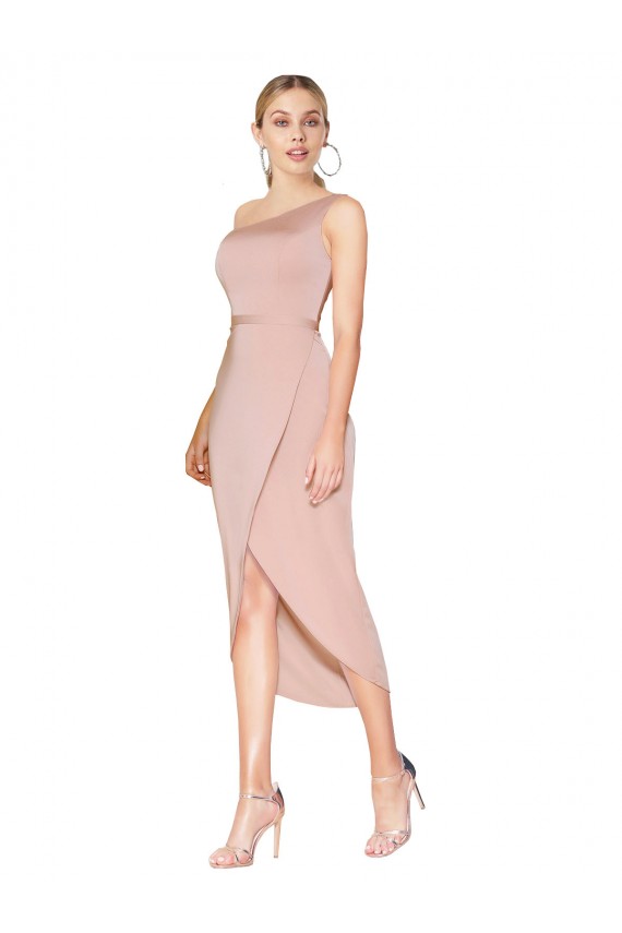 Mauve Mermaid High Neck Knee Length Formal Dress