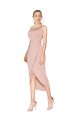 Mauve Mermaid High Neck Knee Length Formal Dress