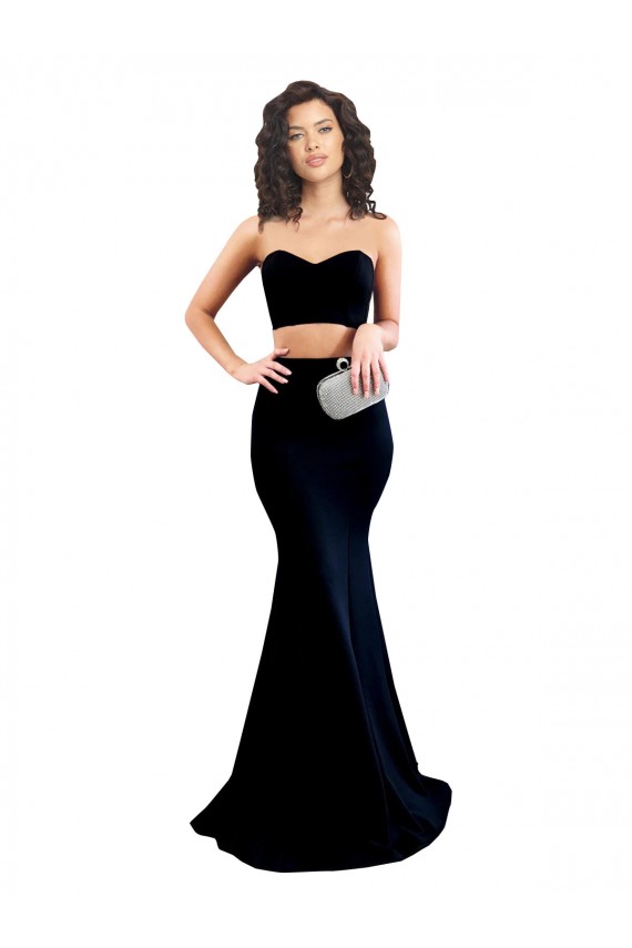 Low Back Black Mermaid High Neck Long Formal Dress