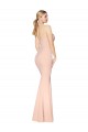 Nude Mermaid High Neck Long Formal Dresses