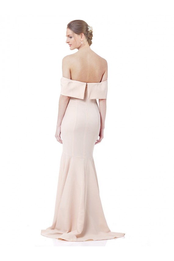 Nude Mermaid High Neck Long Formal Dress