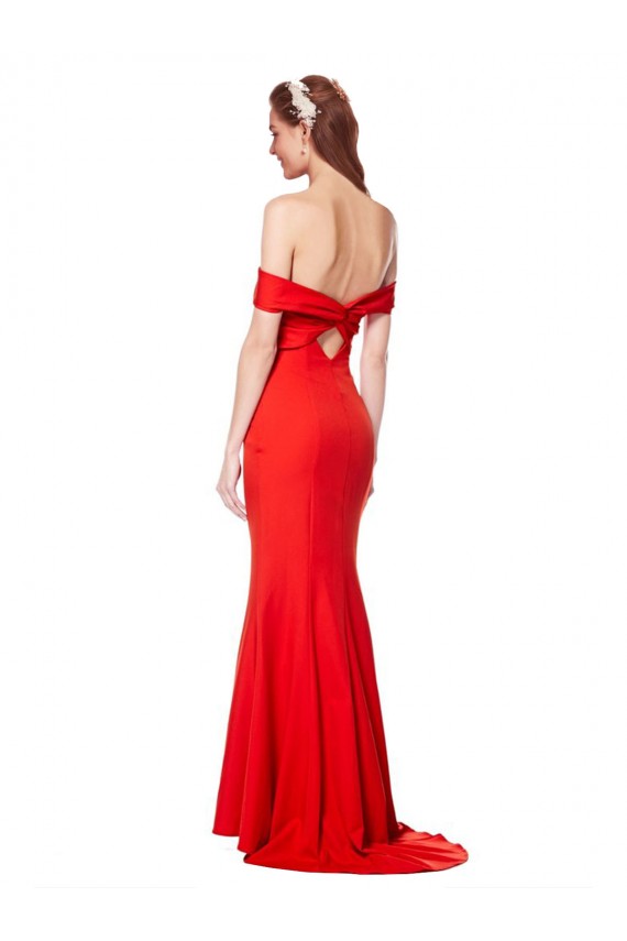 Red Mermaid High Neck Long Formal Dresses