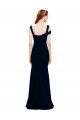 Dark Navy Mermaid Off the Shoulder Long Formal Dress