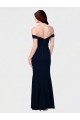 Low Back Ivory Mermaid Off the Shoulder Long Formal Dress