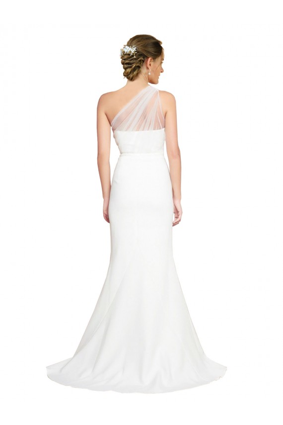 Ivory Mermaid One Shoulder Sweep Train Formal Dress