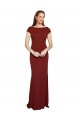 Keyhole Back Burgundy Mermaid Round Neck Long Formal Dress