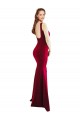 Burgundy Mermaid Square Neck Long Formal Dress