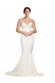 Low Back Ivory Mermaid Strapless Sweep Train Formal Dress