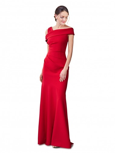 Cheap Red Mermaid Long Formal Dress UK