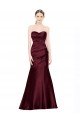 Low Back Burgundy Mermaid Sweetheart Long Formal Dress