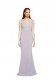 Keyhole Back Arctic Lilac Mermaid V-Neck Long Formal Dress