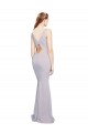 Keyhole Back Arctic Lilac Mermaid V-Neck Long Formal Dress