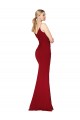 V-Back Burgundy Mermaid V-Neck Long Formal Dress