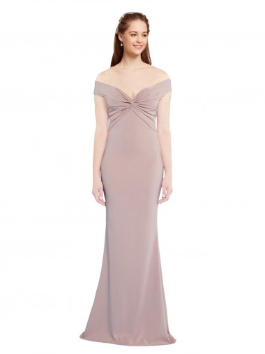 Cheap Keyhole Back Dusty Pink Mermaid V-Neck Long Formal Dress UK