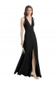 Black Sheath High Neck Long Formal Dress