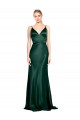 V-Back Hunter Sheath High Neck Long Formal Dress