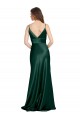 V-Back Hunter Sheath High Neck Long Formal Dress